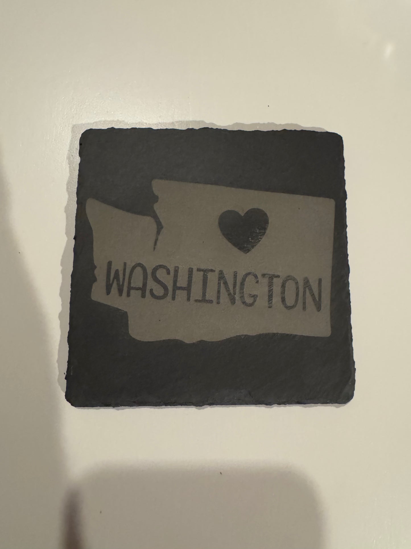 Washington Heart Slate Coaster