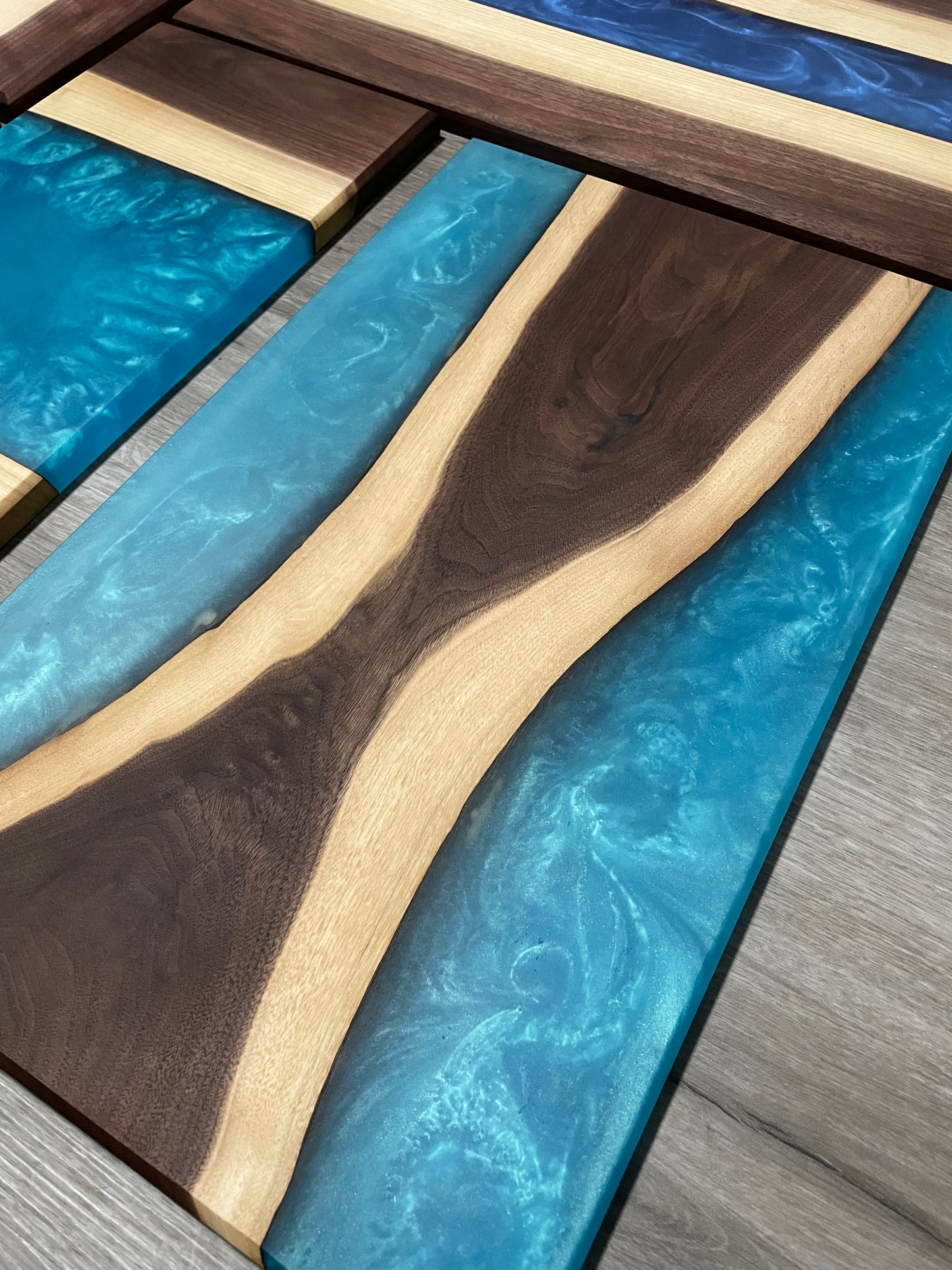 Custom Live Edge Resin Charcuterie Board