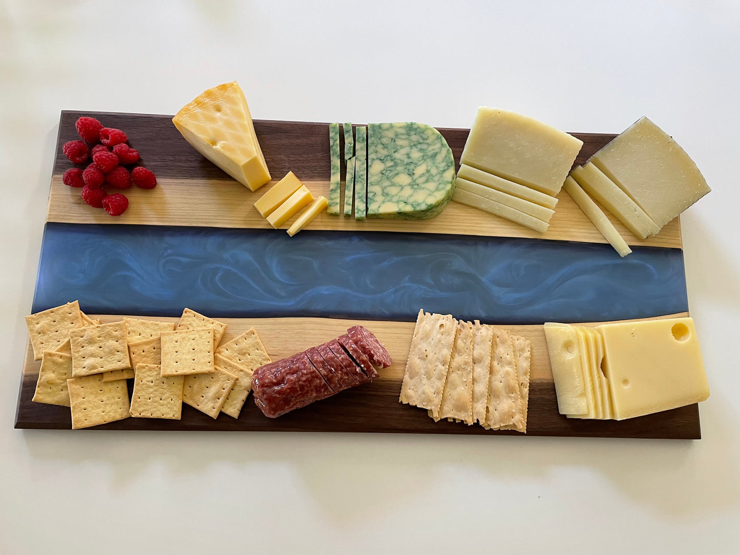 Custom Live Edge Resin Charcuterie Board