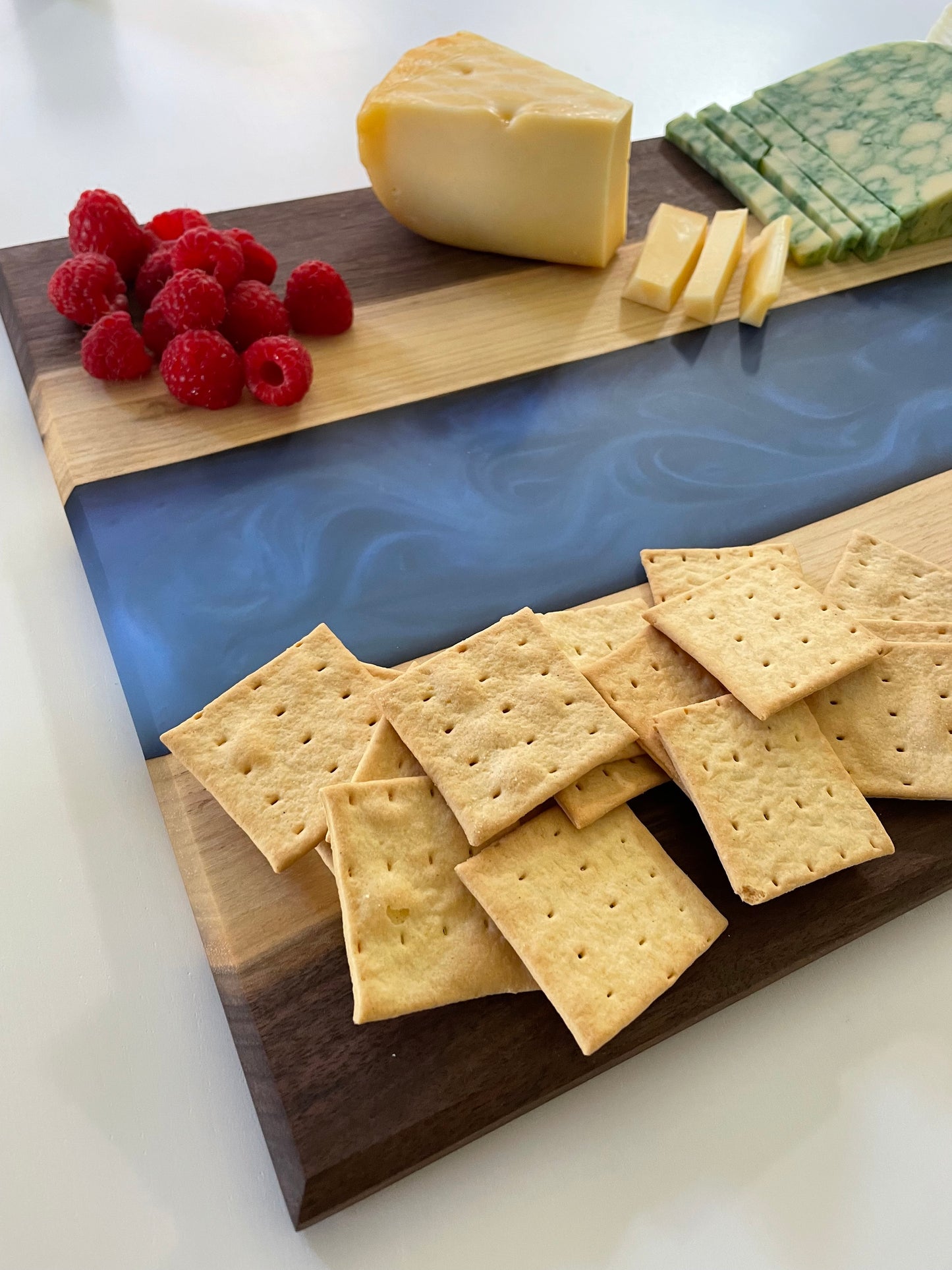 Custom Live Edge Resin Charcuterie Board