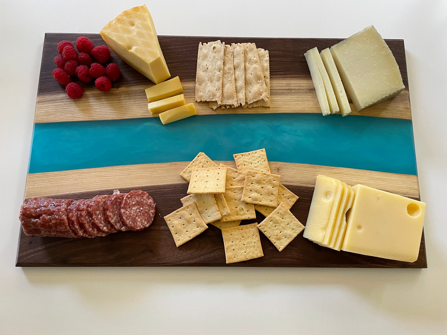 Custom Live Edge Resin Charcuterie Board