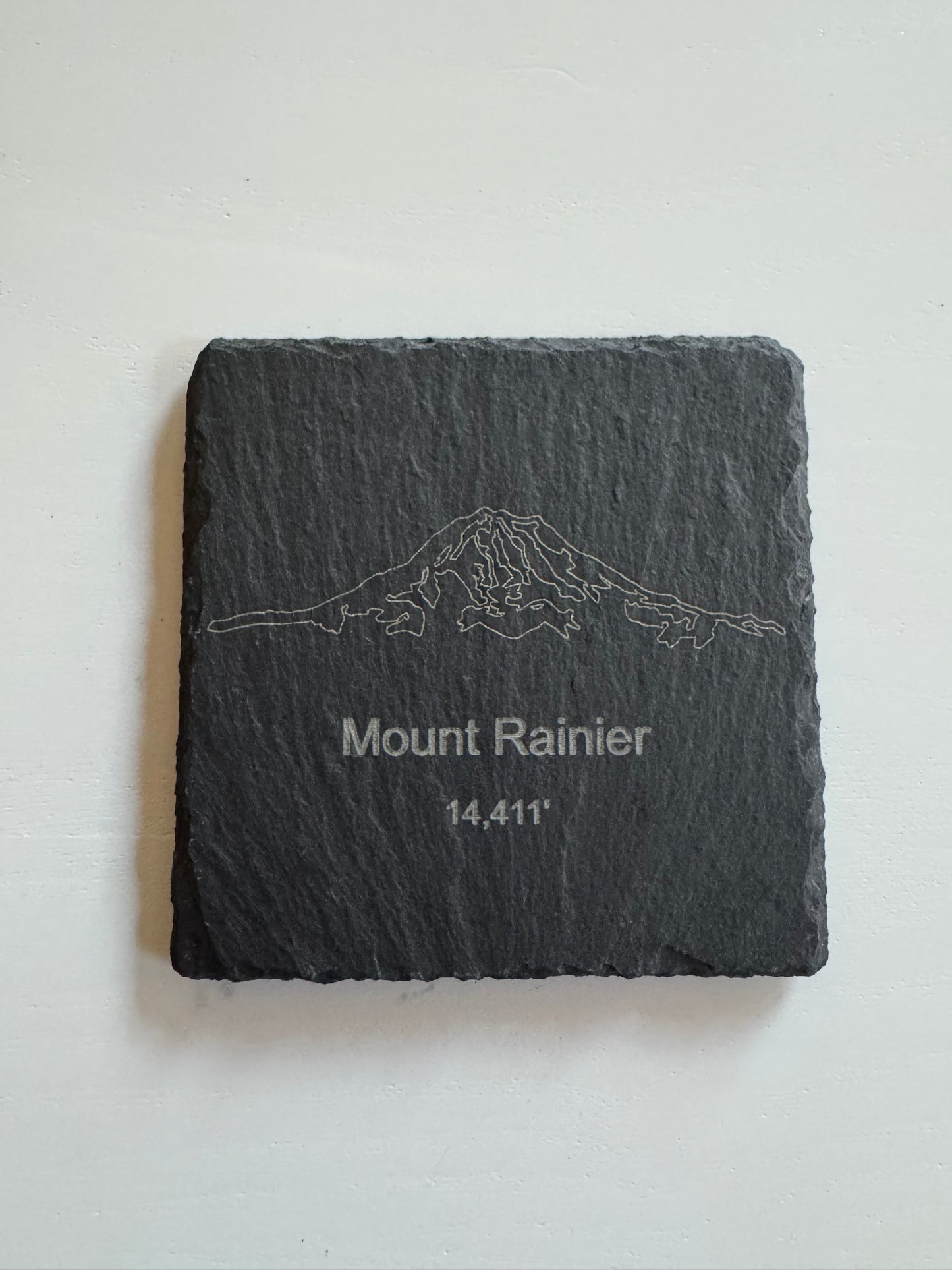 Rainier Outline Slate Coaster