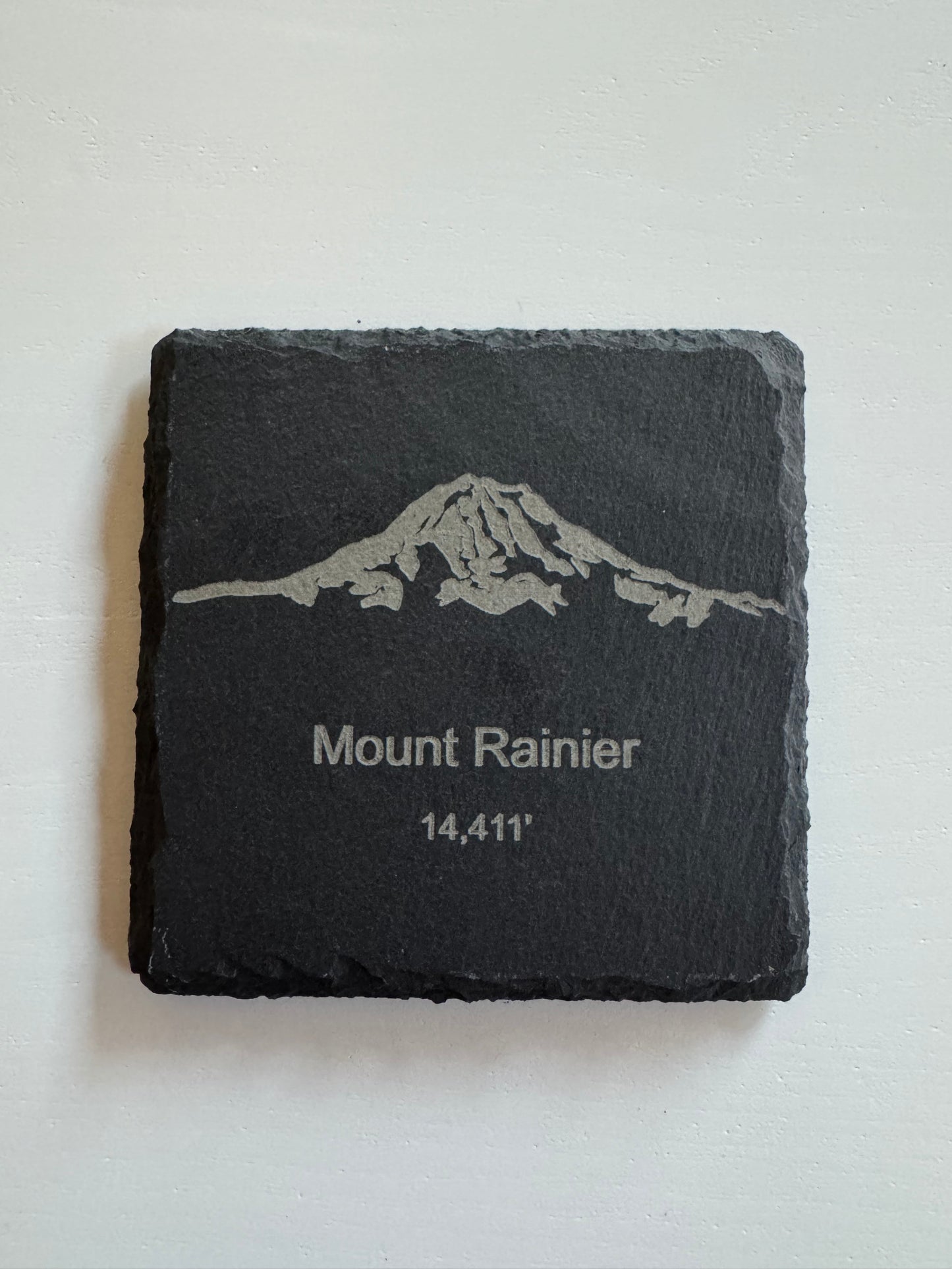 Rainier Snow Slate Coaster